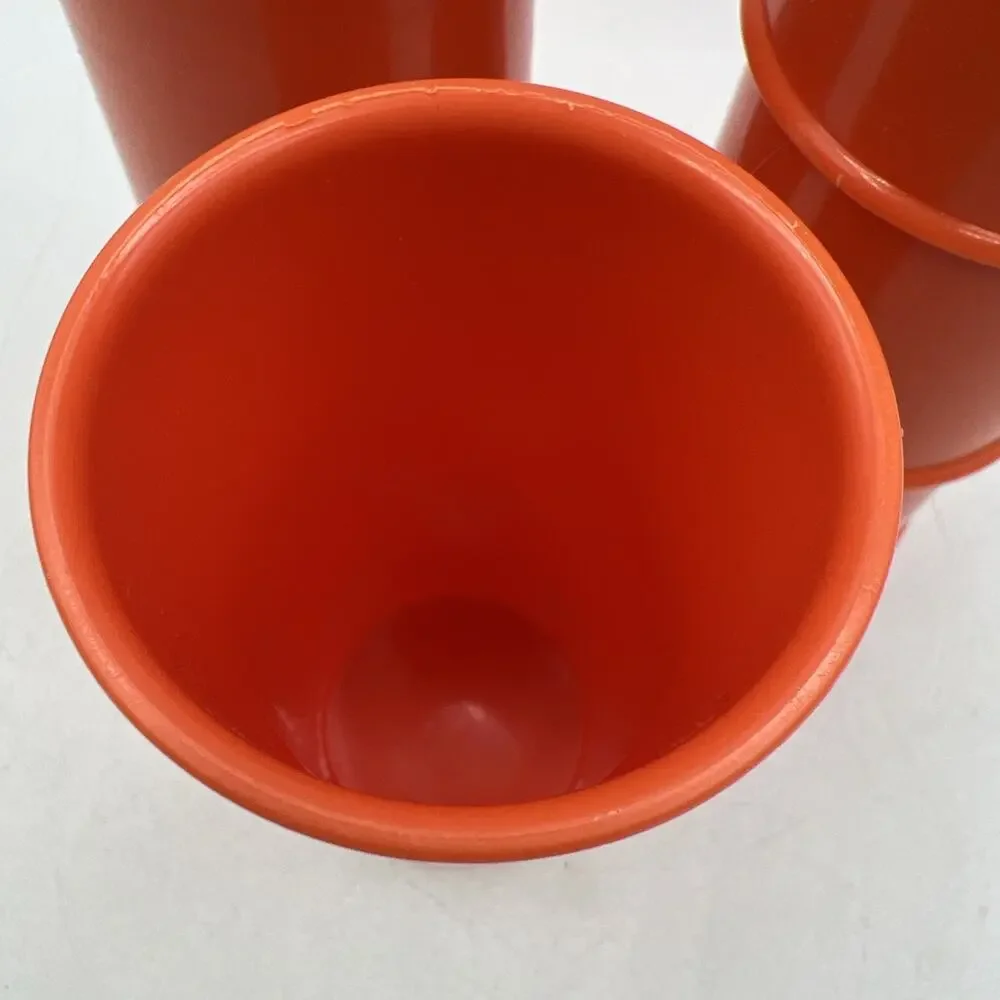 Set 6 Tupperware 117 Orange 6 oz Drinking Tumbler Cup Small Juice 4